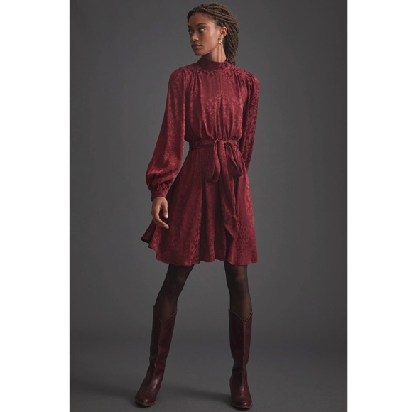 Anthropologie NWT Jacquard Mini Dress Size XS - Picture 1 of 4